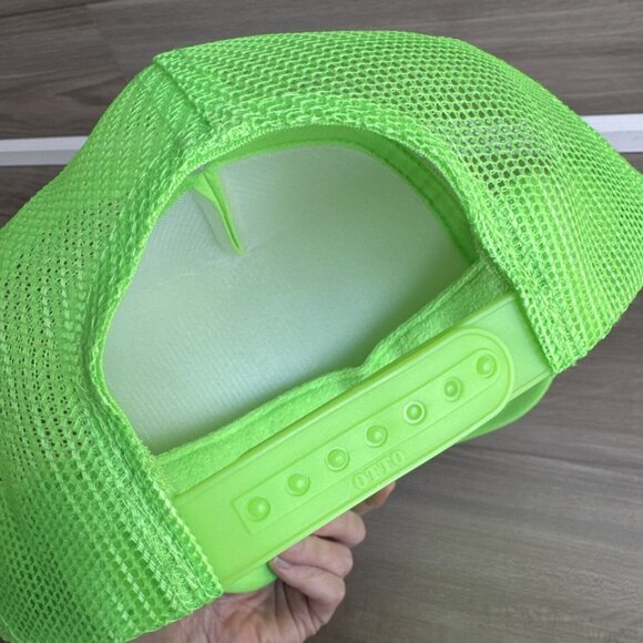 Reef Surf Sandals Otto Snapback Trucker Hat Cap Adjustable Foam Front Neon Green - Picture 5 of 9